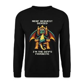 Developer's Favorite | Dragon - Unisex Sweatshirt - black - Front - Alina (178cm) & Michal (187cm)