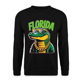 Alligator de Floride - Sweat-shirt Unisexe - noir - Devant - Alina (178cm) & Michal (187cm)