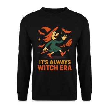 Witch Era Halloween Party Fun - Unisex Sweatshirt - black - Front - Alina (178cm) & Michal (187cm)