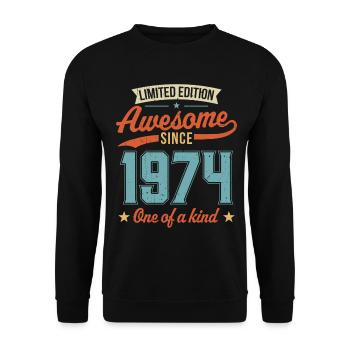Génial depuis 1974 - Sweat-shirt Unisexe - noir - Devant - Alina (178cm) & Michal (187cm)