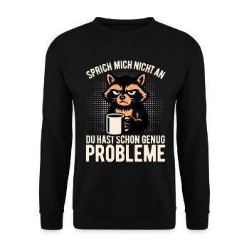 Don’t Talk To Me - Café paresseux - Sweat-shirt Unisexe - noir - Devant - Alina (178cm) & Michal (187cm)
