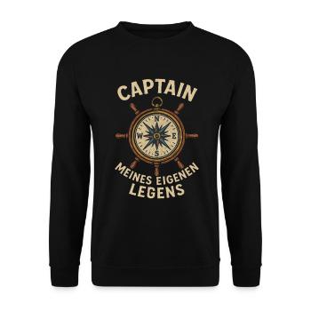 Captain My Own Legend - Unisex Sweatshirt - black - Front - Alina (178cm) & Michal (187cm)