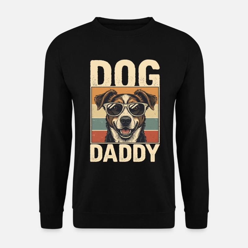 Hundenvater im Retro-Stil - Unisex Pullover - Schwarz