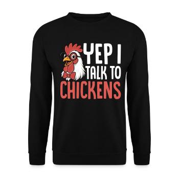 Je m’adresse à des poules en disant - Sweat-shirt Unisexe - noir - Devant - Alina (178cm) & Michal (187cm)