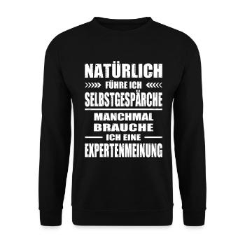 Lustiges Büro Geschenk Frauen Männer Kollege - Unisex Pullover - Schwarz - Vorne - Alina (178cm) & Michal (187cm)