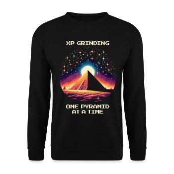XP Grind : Pyramide par Pyramide | RPG Égypte - Sweat-shirt Unisexe - noir - Devant - Alina (178cm) & Michal (187cm)