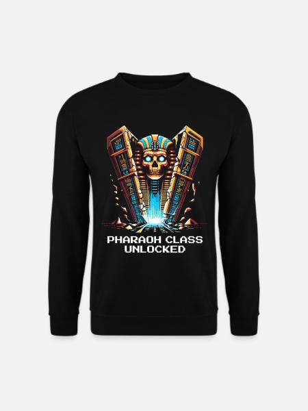 Pharaoh Class Unlocked | Egypt, RPG - Unisex Sweatshirt - black