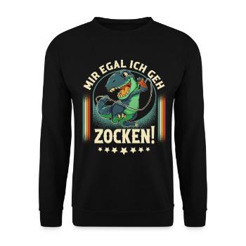 Gaming - Unisex Sweatshirt - black - Front - Alina (178cm) & Michal (187cm)