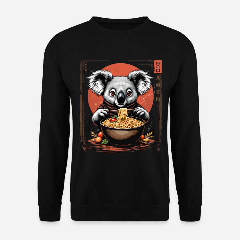 Koala Ramen Art Design - Unisex Sweatshirt - black