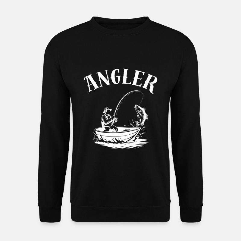 Angler Shirt for Birthday - Unisex Sweatshirt - black