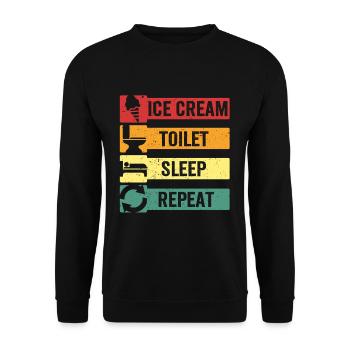 Lactose Intolerant Toilet Sleep - Unisex Sweatshirt - black - Front - Alina (178cm) & Michal (187cm)