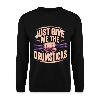 Cardio Drummer Kardio Trommeln - Unisex Pullover - Schwarz - Vorne - Alina (178cm) & Michal (187cm)