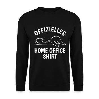 Llama - Chemise de bureau à domicile - Cadeau - Sweat-shirt Unisexe - noir - Devant - Alina (178cm) & Michal (187cm)