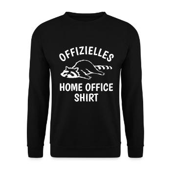 Raton laveur - Chemise de bureau à domicile - Cadeau - Sweat-shirt Unisexe - noir - Devant - Alina (178cm) & Michal (187cm)