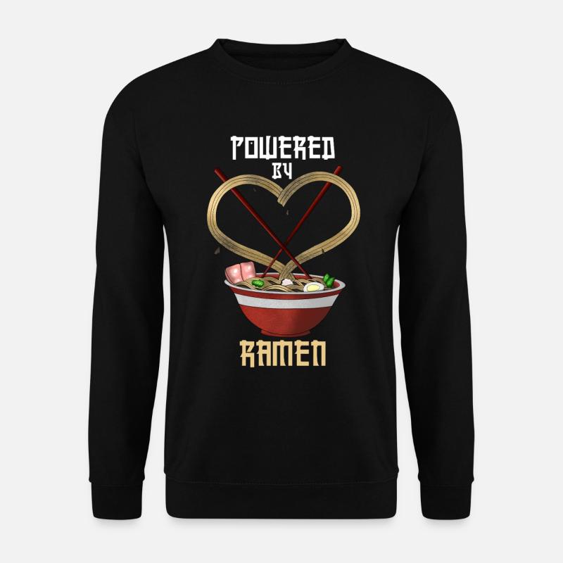 Powered by Ramen Funny Tee - Unisex Sweatshirt - black