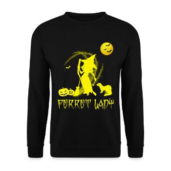 Ferret Lady Sorcière Halloween T-shirt drôle - Sweat-shirt Unisexe - noir - Devant - Alina (178cm) & Michal (187cm)