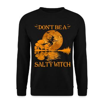 T-shirt d’Halloween Don’t Be A Salty Witch - Sweat-shirt Unisexe - noir - Devant - Alina (178cm) & Michal (187cm)