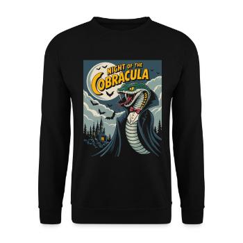 La nuit du cobra vampire suceur de sang Halloween - Sweat-shirt Unisexe - noir - Devant - Alina (178cm) & Michal (187cm)