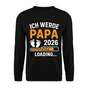 Father-to-be I WILL BE A DAD 2026 Funny - Unisex Sweatshirt - black - Front - Alina (178cm) & Michal (187cm)