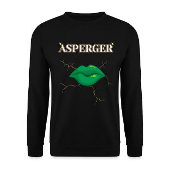 DAS MODERNE DESIGN VON AUTISM ASPERGER - Unisex Pullover - Schwarz - Vorne - Alina (178cm) & Michal (187cm)
