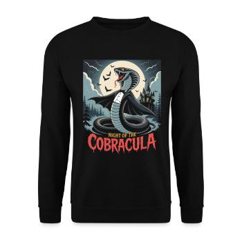 Night of the Cobra - Vampire Design - Unisex Sweatshirt - black - Front - Alina (178cm) & Michal (187cm)