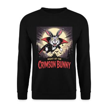 La Nuit du Lapin Pourpre - Bunny Design - Sweat-shirt Unisexe - noir - Devant - Alina (178cm) & Michal (187cm)