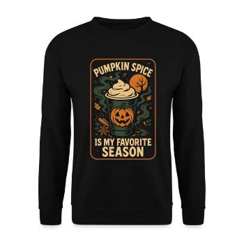 Pumpkin Spice Is My Favorite Season Halloween - Unisex Sweatshirt - black - Front - Alina (178cm) & Michal (187cm)