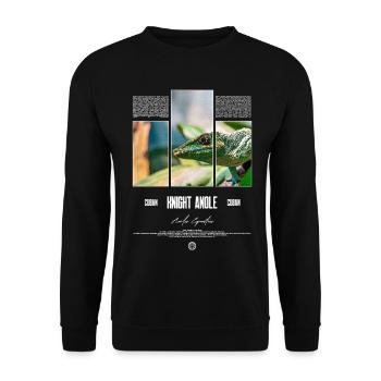 Cuban Knight Anole Lizard Owner Reptile Keeper - Unisex Sweatshirt - black - Front - Alina (178cm) & Michal (187cm)