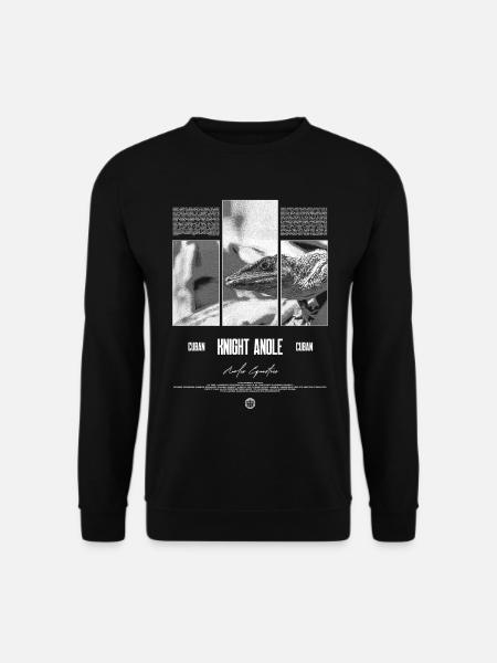 Kubanischer Ritter Anole Eidechse Besitzer Reptilienhalter - Unisex Pullover - Schwarz