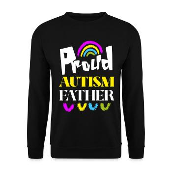 Proud Autism Father - Sweat-shirt Unisexe - noir - Devant - Alina (178cm) & Michal (187cm)