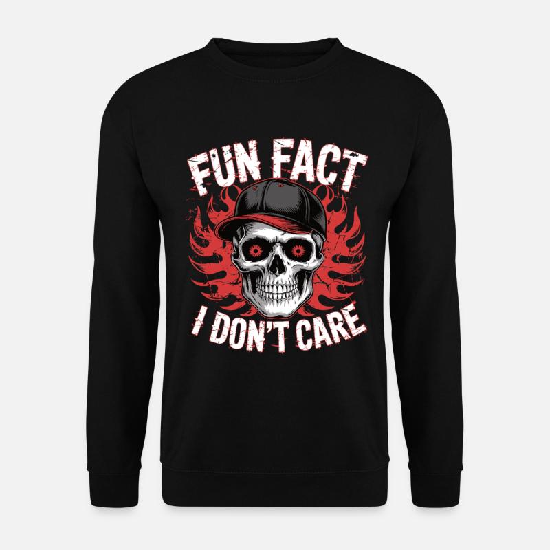 Skull Saying Fun Fact - Unisex Sweatshirt - black