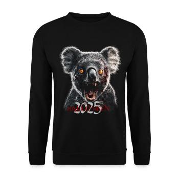 Zombie Koala Halloween Schrecken - Unisex Pullover - Schwarz - Vorne - Alina (178cm) & Michal (187cm)
