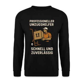 Professionelle Umzugshilfe Schnell Zuverlässig - Unisex Pullover - Schwarz - Vorne - Alina (178cm) & Michal (187cm)