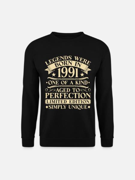 35ème Anniversaire Millésime 1991 - Sweat-shirt Unisexe - noir
