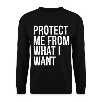 me protéger de ce que je veux - Sweat-shirt Unisexe - noir - Devant - Alina (178cm) & Michal (187cm)