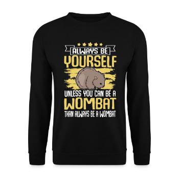 Wombat - Unisex Sweatshirt - black - Front - Alina (178cm) & Michal (187cm)