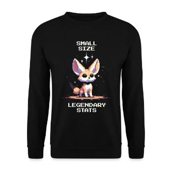 Des valeurs petites mais légendaires | Fennec, Renard du désert - Sweat-shirt Unisexe - noir - Devant - Alina (178cm) & Michal (187cm)