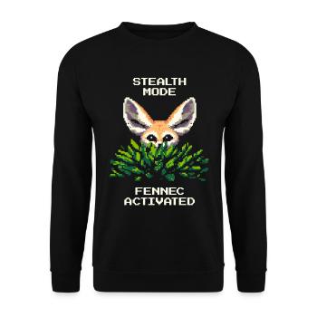 Stealth Mode – Fennec Enabled | Fennec - Unisex Sweatshirt - black - Front - Alina (178cm) & Michal (187cm)