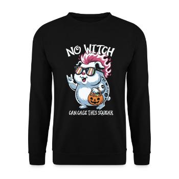 Hamster mit Sonnenbrillen Halloween Spaß - Unisex Pullover - Schwarz - Vorne - Alina (178cm) & Michal (187cm)