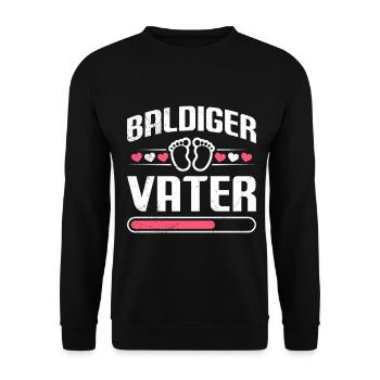 Dad-to-be SOON-TO-BE DAD Paternity Funny - Unisex Sweatshirt - black - Front - Alina (178cm) & Michal (187cm)