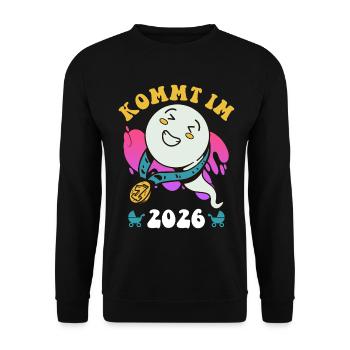 Future maman à venir en 2026 Drôle - Sweat-shirt Unisexe - noir - Devant - Alina (178cm) & Michal (187cm)