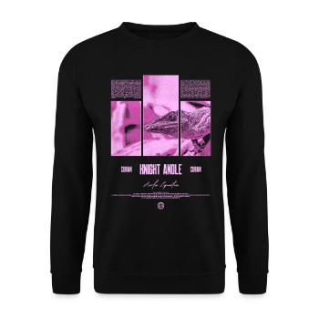 Kubanischer Ritter Anole Eidechse Besitzer Reptilienhalter - Unisex Pullover - Schwarz - Vorne - Alina (178cm) & Michal (187cm)