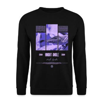 Kubanischer Ritter Anole Eidechse Besitzer Reptilienhalter - Unisex Pullover - Schwarz - Vorne - Alina (178cm) & Michal (187cm)