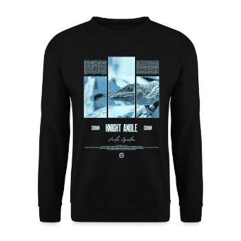 Kubanischer Ritter Anole Eidechse Besitzer Reptilienhalter - Unisex Pullover - Schwarz - Vorne - Alina (178cm) & Michal (187cm)