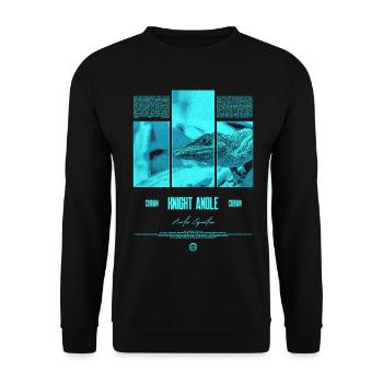 Kubanischer Ritter Anole Eidechse Besitzer Reptilienhalter - Unisex Pullover - Schwarz - Vorne - Alina (178cm) & Michal (187cm)