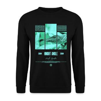 Cuban Knight Anole Lizard Owner Reptile Keeper - Unisex Sweatshirt - black - Front - Alina (178cm) & Michal (187cm)