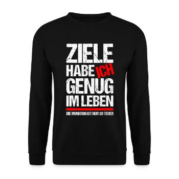Objectifs dans la vie Dicton de joueur - Sweat-shirt Unisexe - noir - Devant - Alina (178cm) & Michal (187cm)