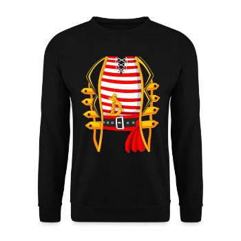 Drôle de costume de pirate - Sweat-shirt Unisexe - noir - Devant - Alina (178cm) & Michal (187cm)