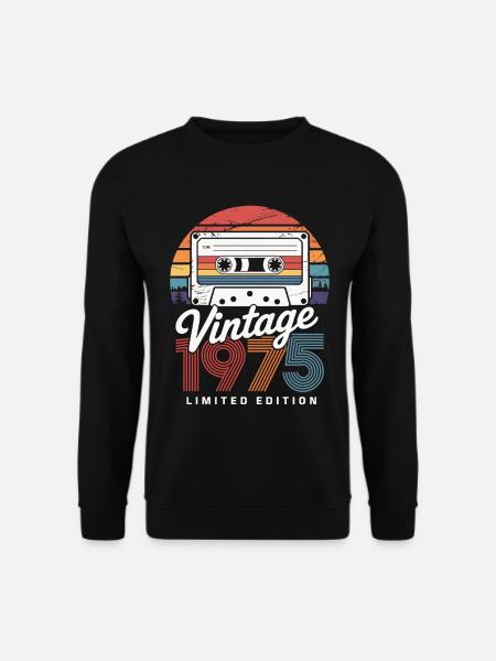 Jubiläum 1975 Limited Edition Kassette Style - Unisex Pullover - Schwarz