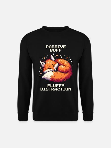 Passive Stärkung: flauschige Ablenkung | Fuchs - Unisex Sweatshirt - black